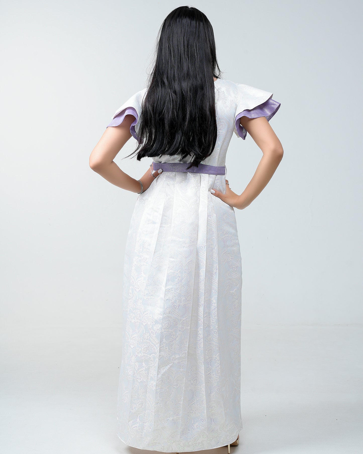 Luxurious silk satin dress