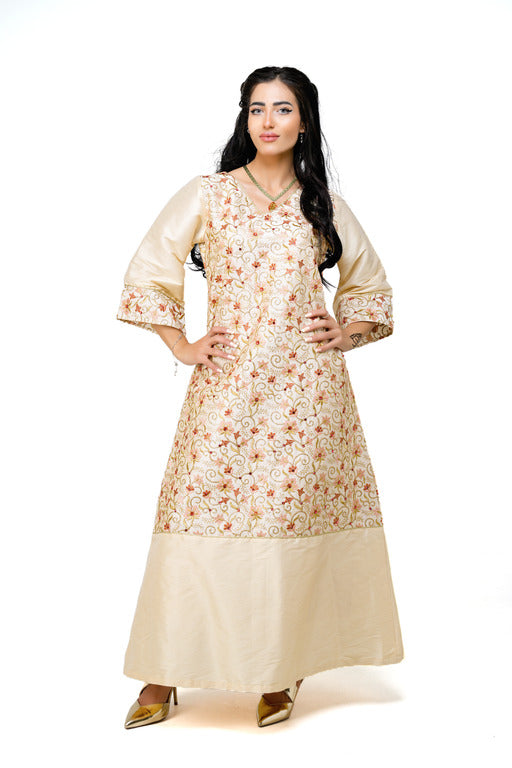 Embroidered Indian Silk Dress